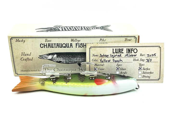 Chautauqua Deluxe Injured Minnow, Yellow Perch Color