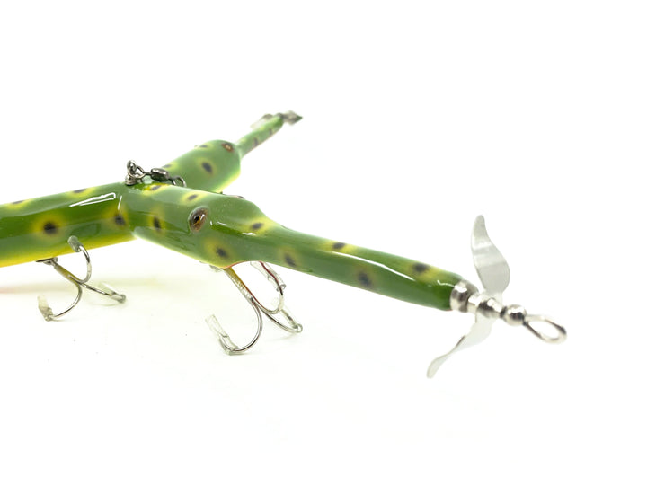 Musky Dan (XXX Lures) 3 Headed Husky Gar Decoy, Frog Color w/COA