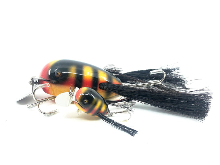 Musky Dan (XXX Lures) Husky Dingbat Trio, Gold/Yellow/Red/Black Back & Ribs Color w/COA