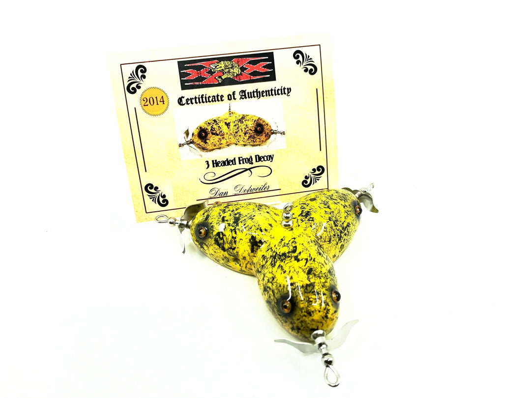 Musky Dan (XXX Lures) 3 Headed Frog Decoy w/COA