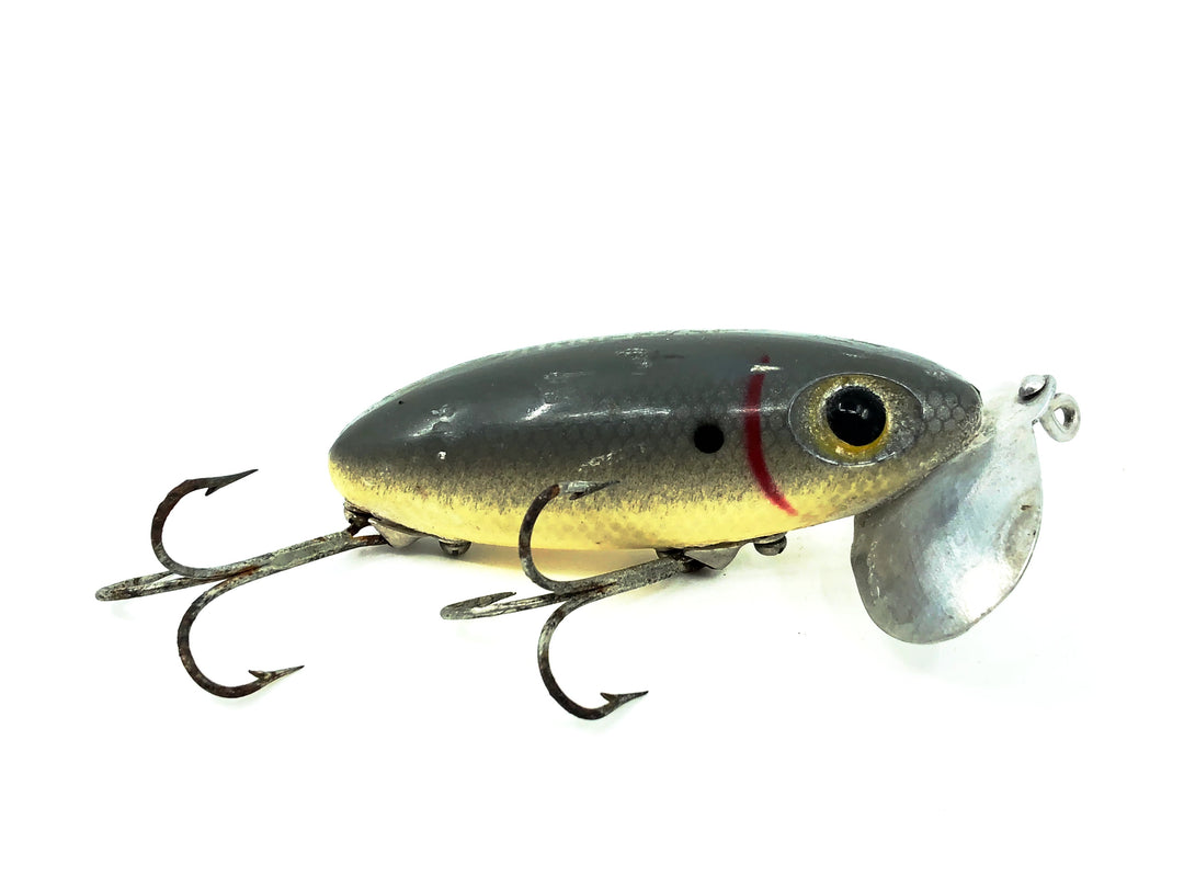 Arbogast Jitterbug 5/8oz, #4 Shad Color, Vintage Bugged-Eyed Model