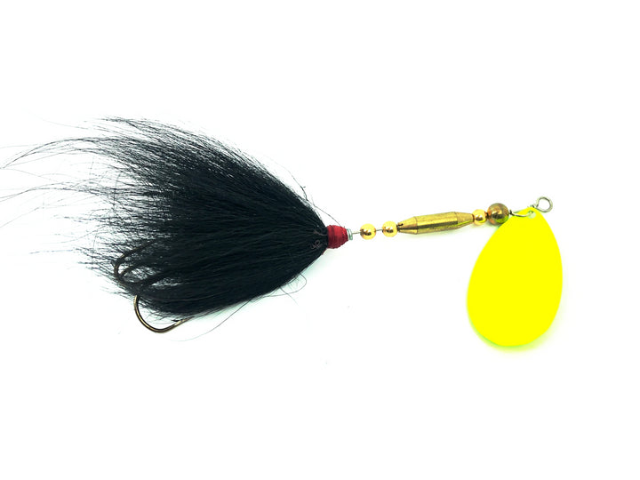 Buchertail 700 Series Spinner, Chartreuse Blade/Black Tail Color