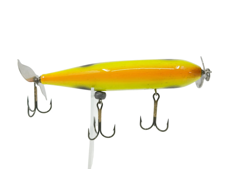 Musky Injured Minnow, Chartreuse/Black Color