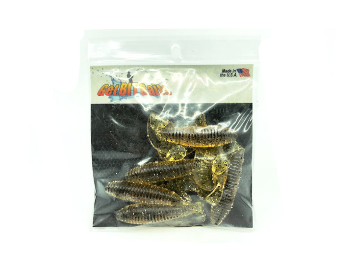 Get Bit Baits X Viper Hyper Tail 4", Dark Amber Color - 5 Pack