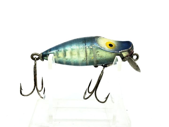 Paw Paw Midget Wiggler No.3900, Blue/White Ribs Color
