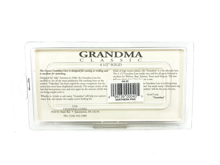 Grandma Classic 4 1/2", #20 Northern Pike Color on Card