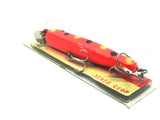 Creek Chub Wooden Giant Straight Pikie 6800, Orange Spotted Color, New on Card Old Stock