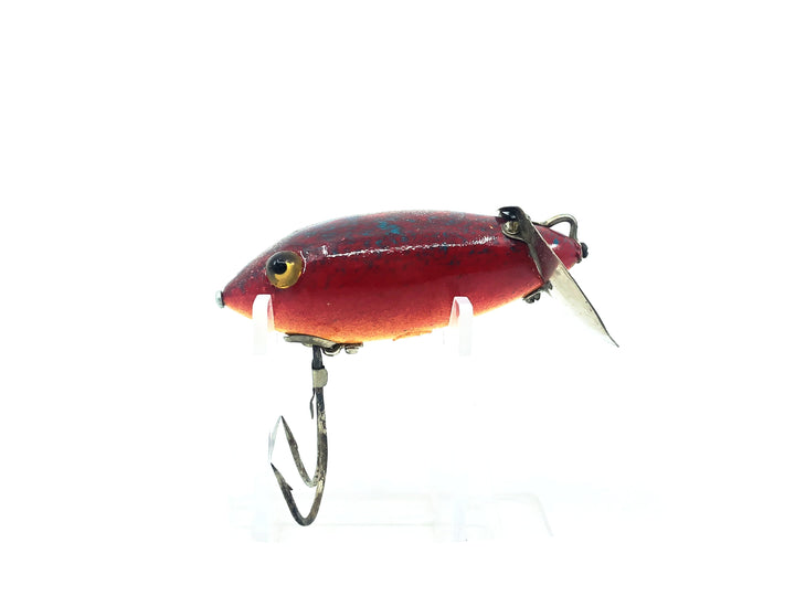 Heddon #7000 Deep-O-Diver, Repainted Red/Cyan Crackleback Color