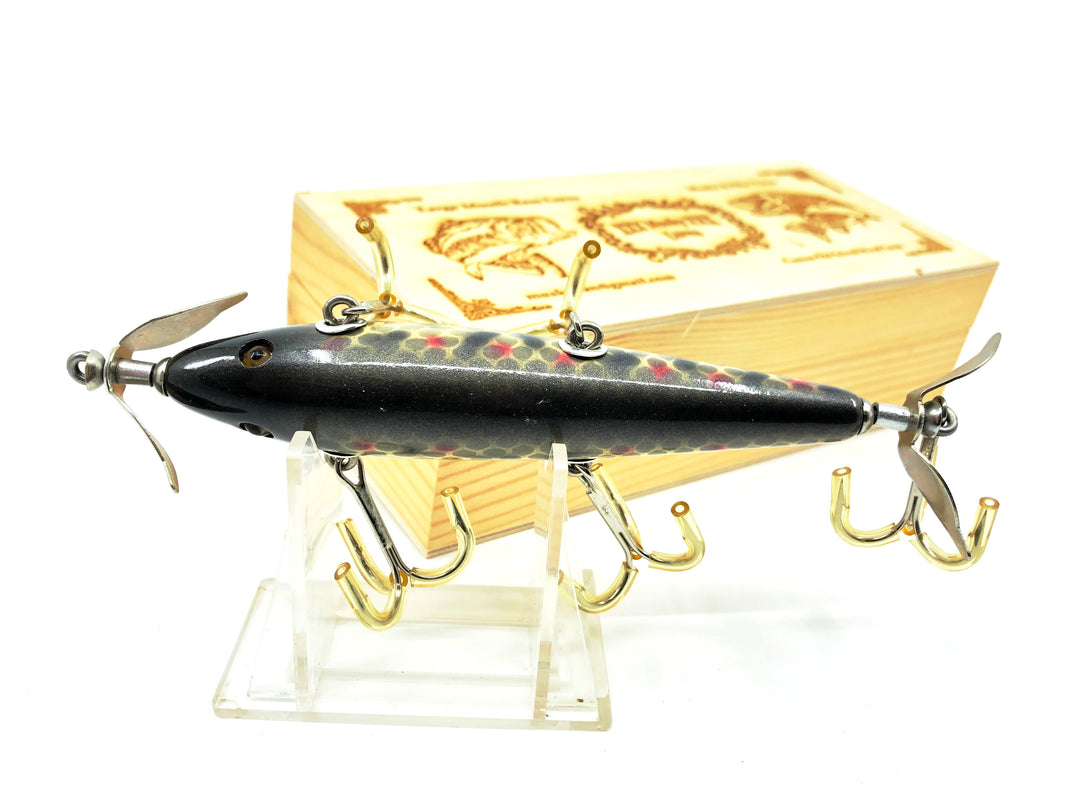 Musky Dan (XXX Lures) 5 Hook Minnow, Black Scale Color with Box