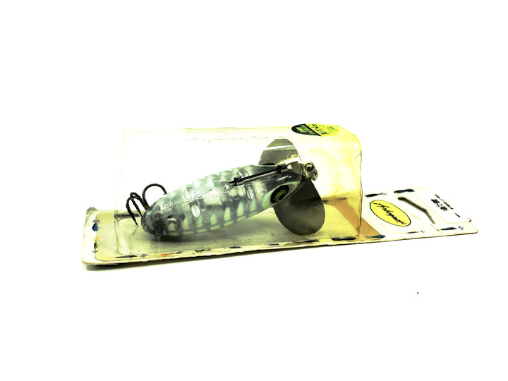 Japanese Arbogast Jitterbug 5/8oz, CLRBN Clear Bone/Chemical Light Color on Card
