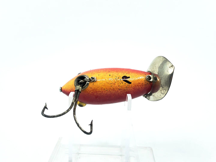 Heddon #7000 Deep-O-Diver, Repainted Red/Cyan Crackleback Color