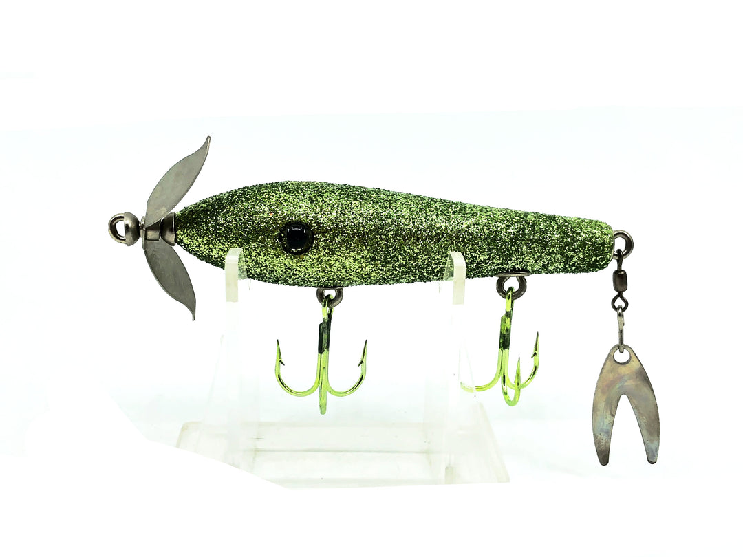 Contemporary Flaptail Minnow, Green Flitter Color