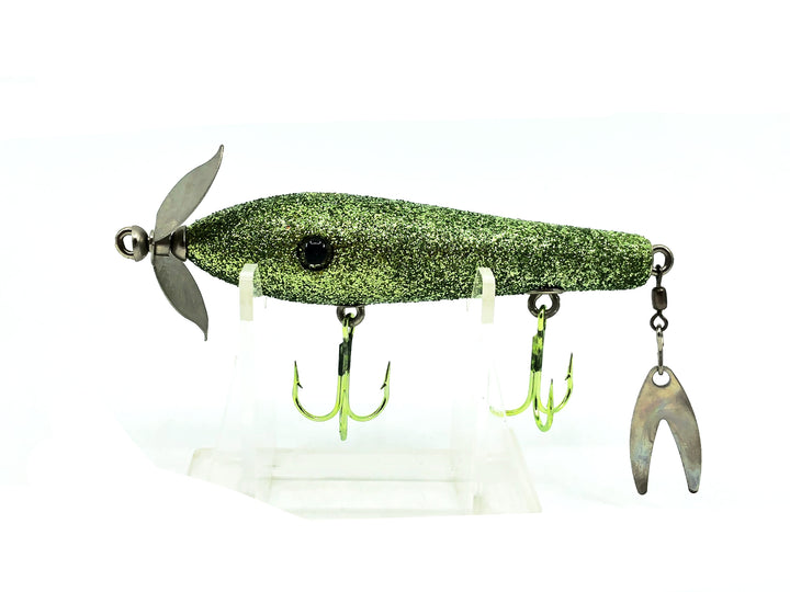 Contemporary Flaptail Minnow, Green Flitter Color