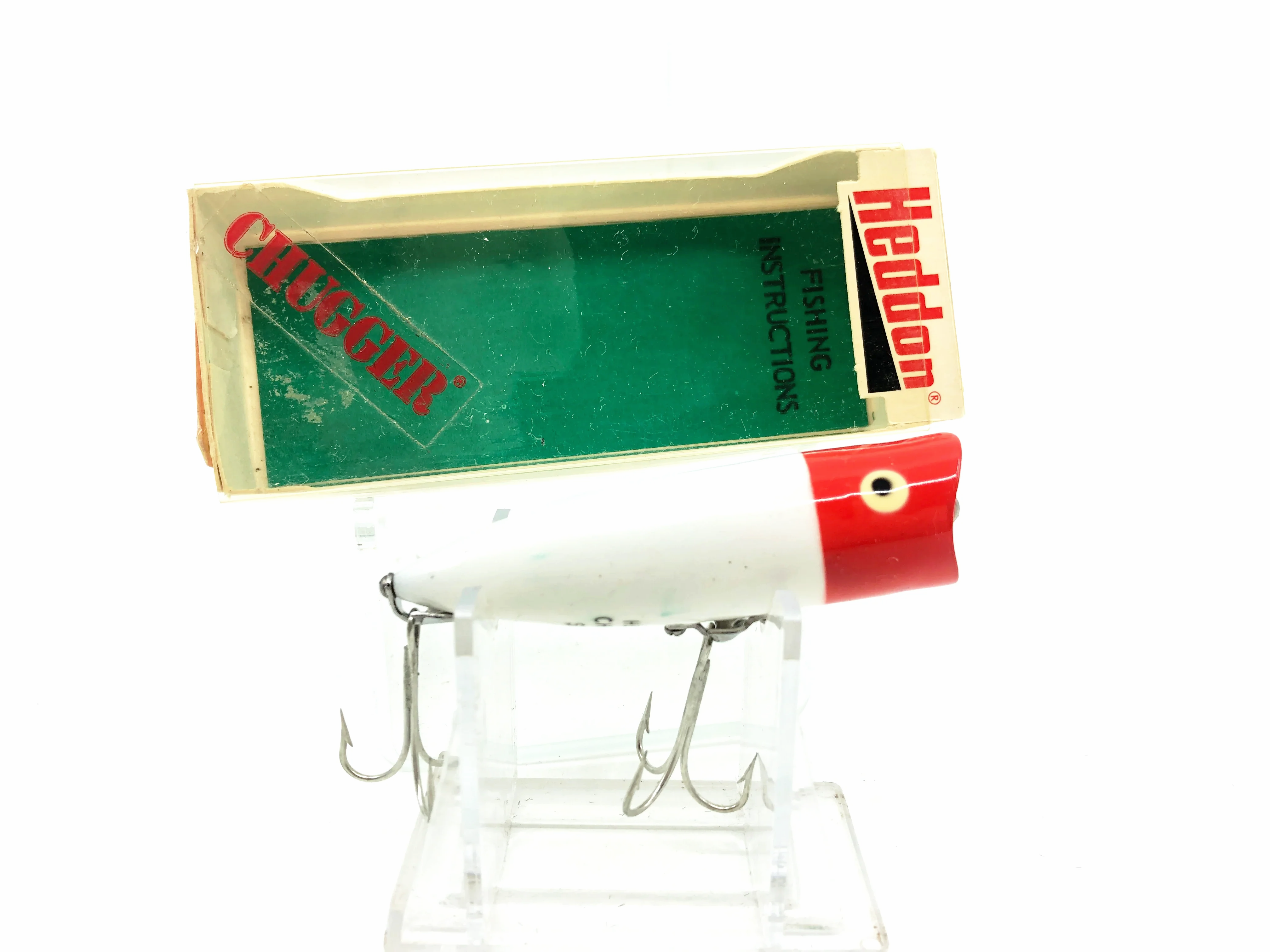 ルアー・フライ Heddon Chugger Spook 9540 XBW NIP Heddon Chugger Spook 9540-RH, Red Head/White Color, with Box – My