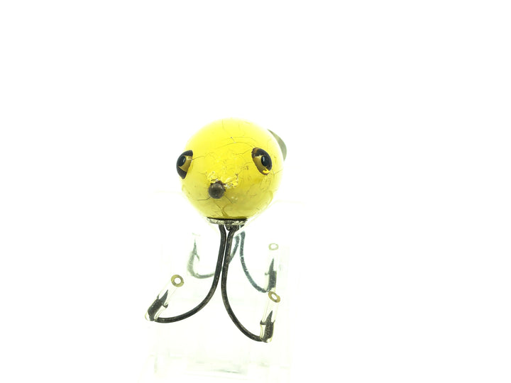 Repainted Heddon Baby Crab Wiggler #1900, Repainted Yellow Color