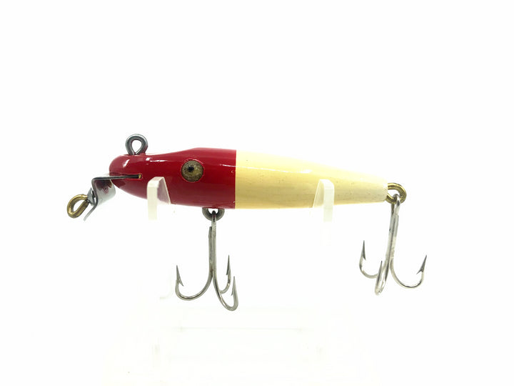 Creek Chub 2200 Midget Pikie, Red Head White Color 2201 - Double Line Tie