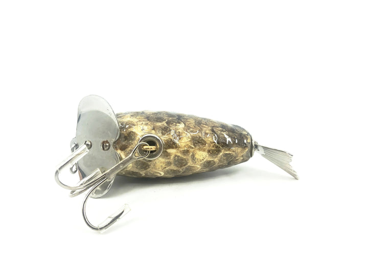 Musky Dan (XXX Lures) Jitter Bug, Real Rattlesnake Skin Finish w/COA
