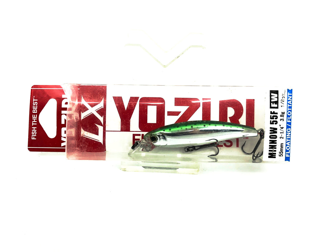 Yo-Zuri LX Minnow 55F FW, Rainbow Trout Color on Card