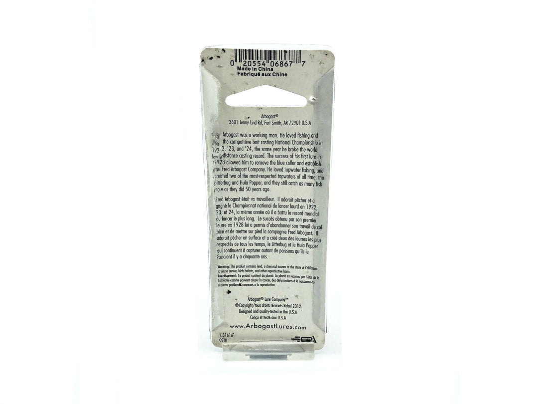 Arbogast Hula Popper 5/8oz, Frog/White Belly Color on Card