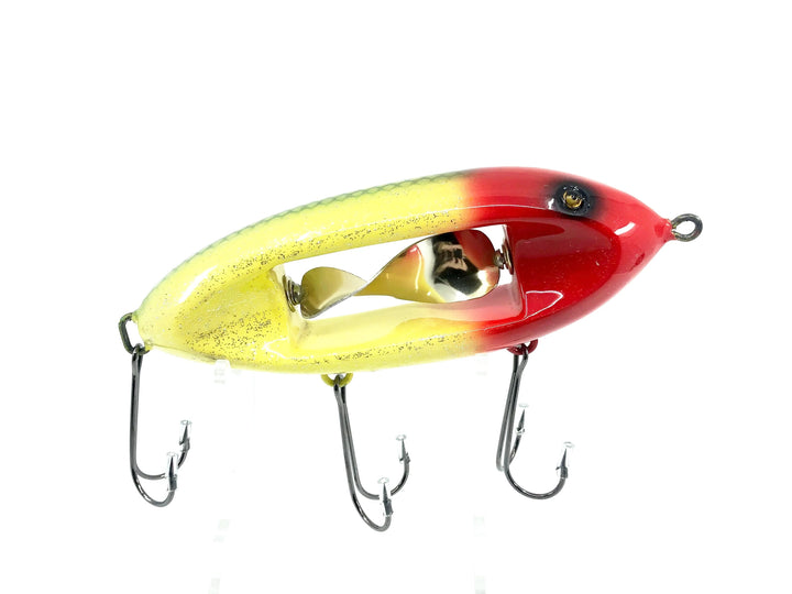 Musky Dan (XXX Lures) Chippewa Bait, Silver Flitter/Red Head Color