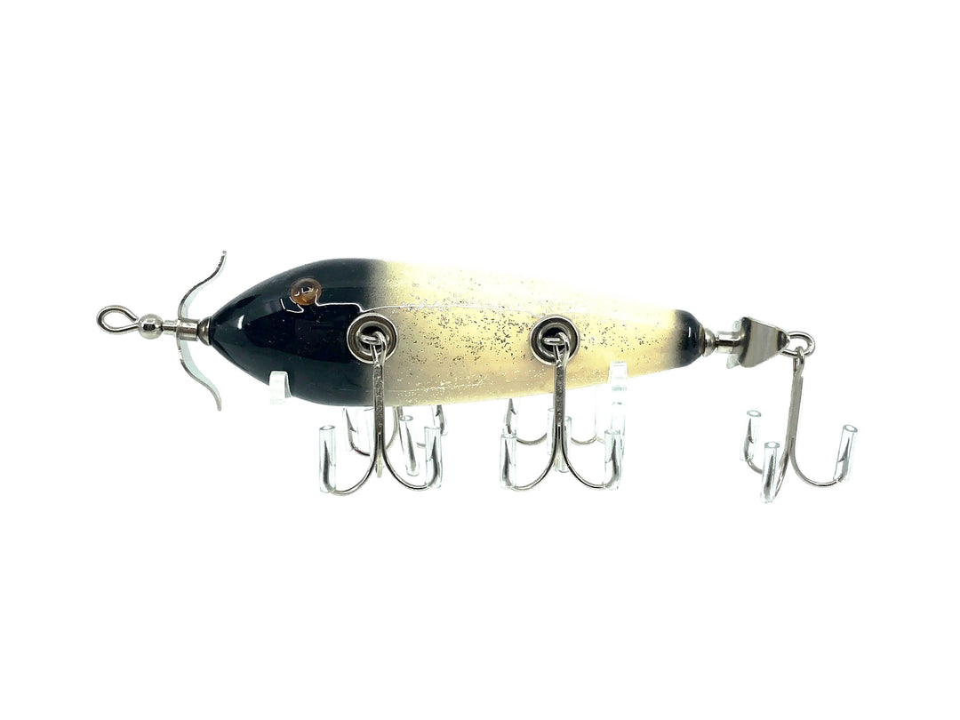 Musky Dan (XXX Lures) 5 Hook, Black Head & Back/White Flitter w/COA