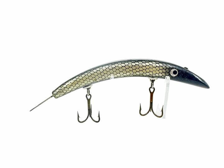 Grim Reaper Musky Bait "The Sickle", Black/Silver Scale Color