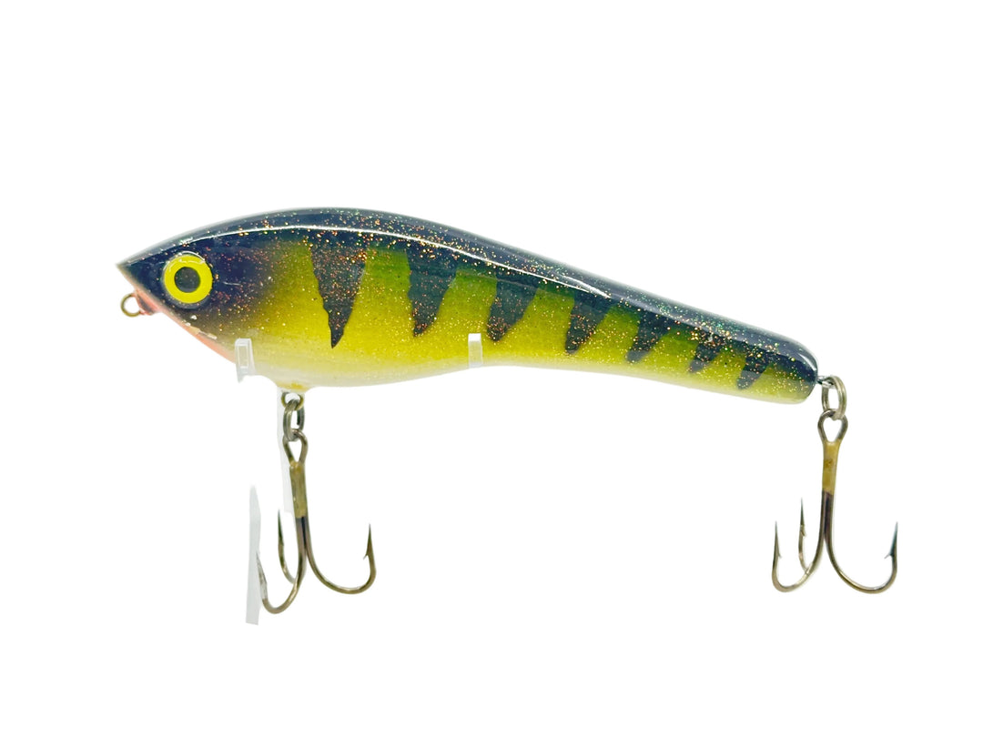 Musky Glide Bait, Hot Perch Color