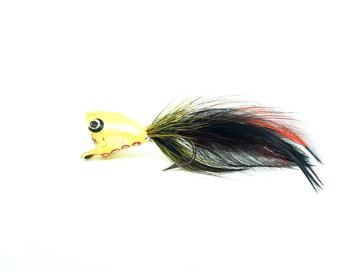 Peck's Parker Feather Minnow, Yellow/Red/Black Bucktail Color