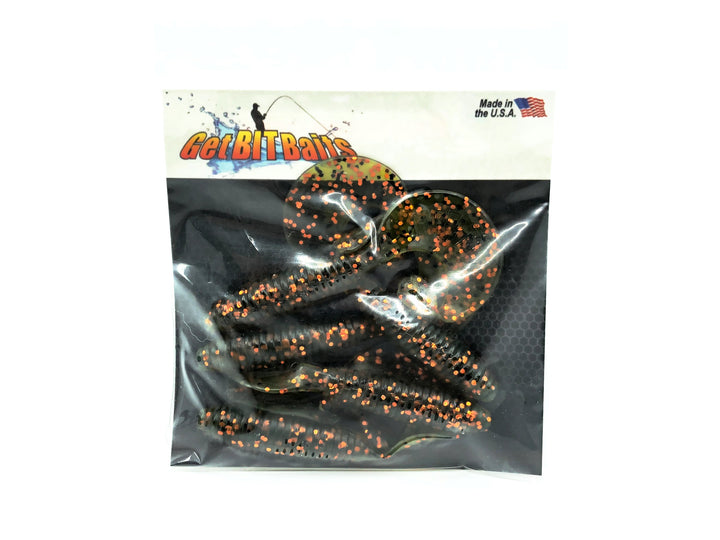 Get Bit Baits X Viper Hyper Tail 4", Dark Melon Copper Color - 5 Pack