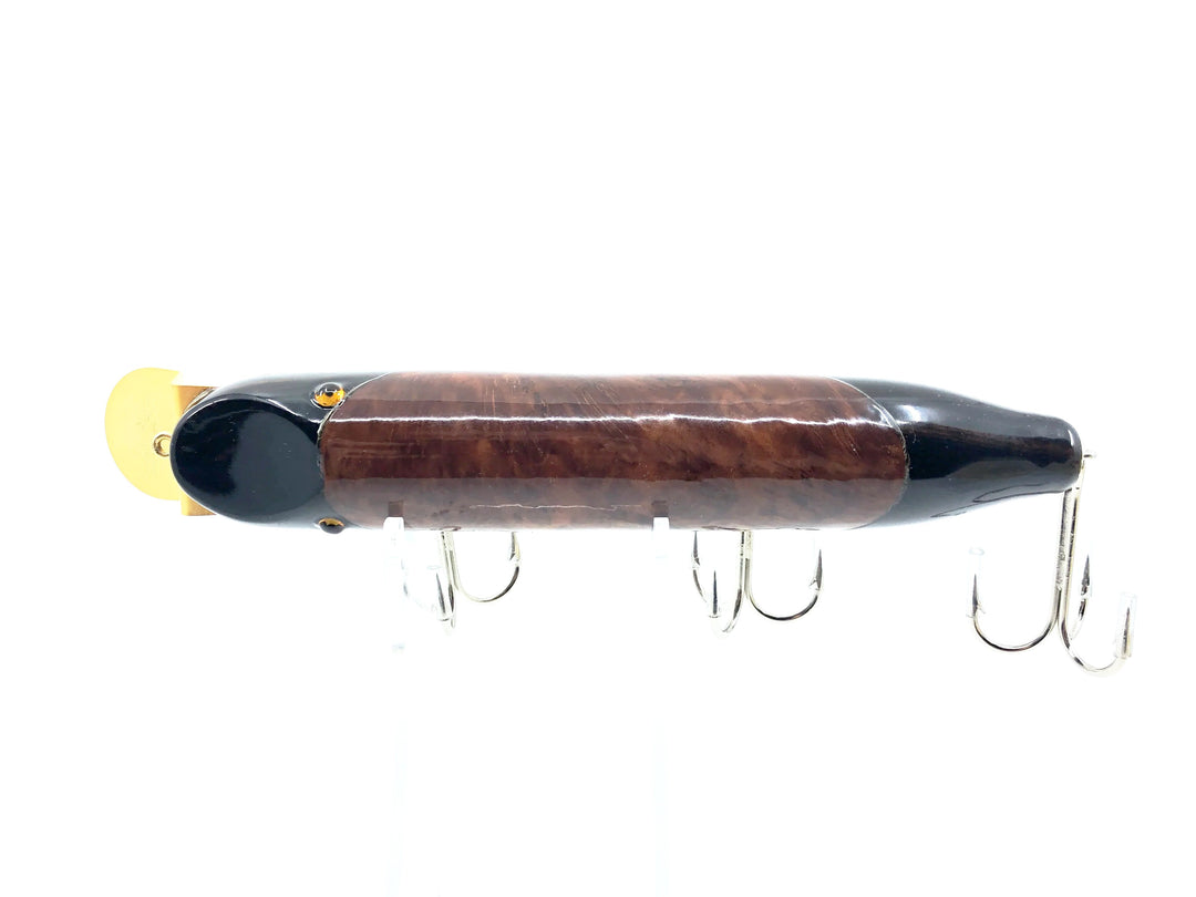 Musky Dan (XXX Lures) Husky Pikie, Ebony & Mallee Burl Color with COA