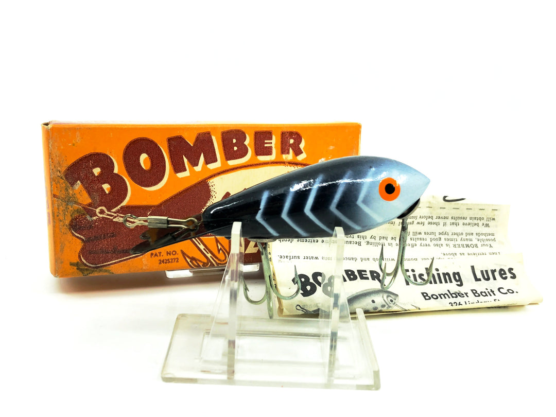 Wooden Bomber 500, #14 Black/White Ribs Color with Two Piece Box