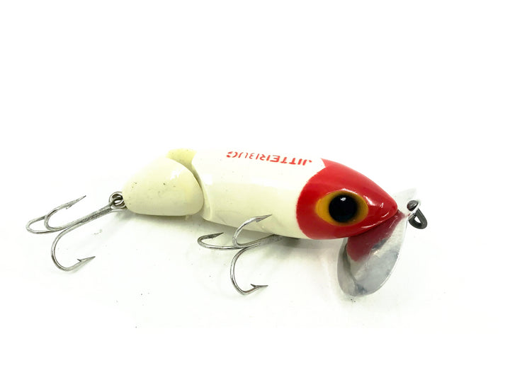 Arbogast Jointed Jitterbug, Red Head/White Color