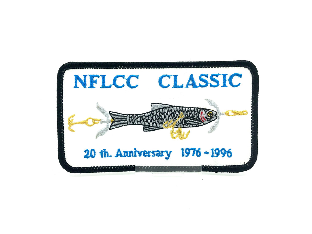 NFLCC Classic 20th Anniversary Shakespeare Evolution Minnow 1976-1996 Patch