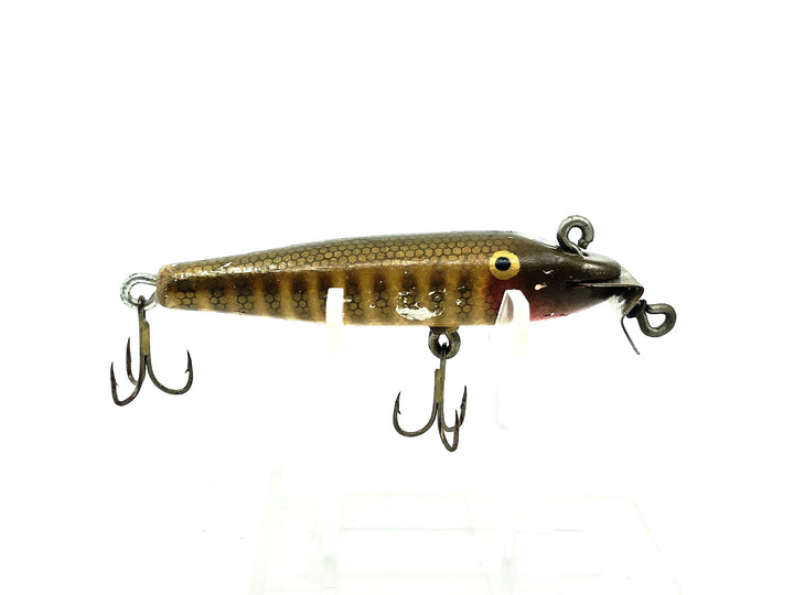 Creek Chub 2200 Midget Pikie, Early Model Double Line Tie Painted Eyes Pikie Color