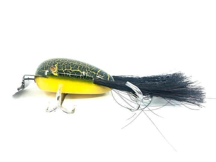 Musky Dan (XXX Lures) Giant Dingbat 3 3/4", Frog Crackle Back