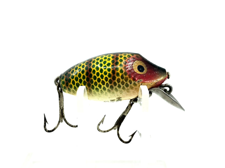 Heddon Wooden Midgit Digit River Runt, L Perch Color