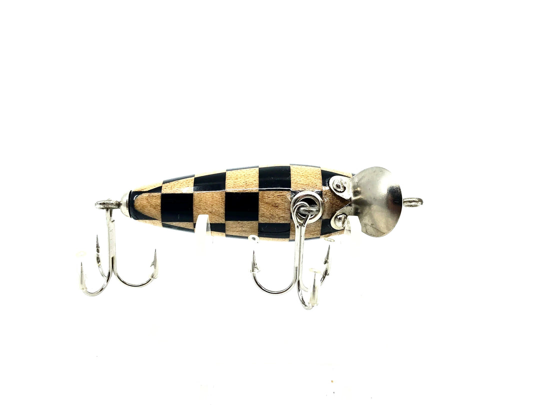 Musky Dan (XXX Lures) Baby Lip Wiggler Minnow in Ebony & Maple w/COA