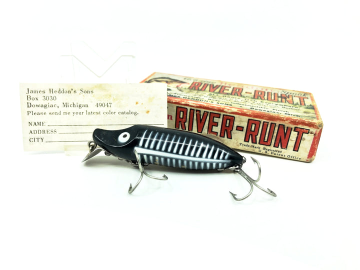 Heddon River Runt Spook Floater 9400-XBW, Black Shore Minnow Color with Box