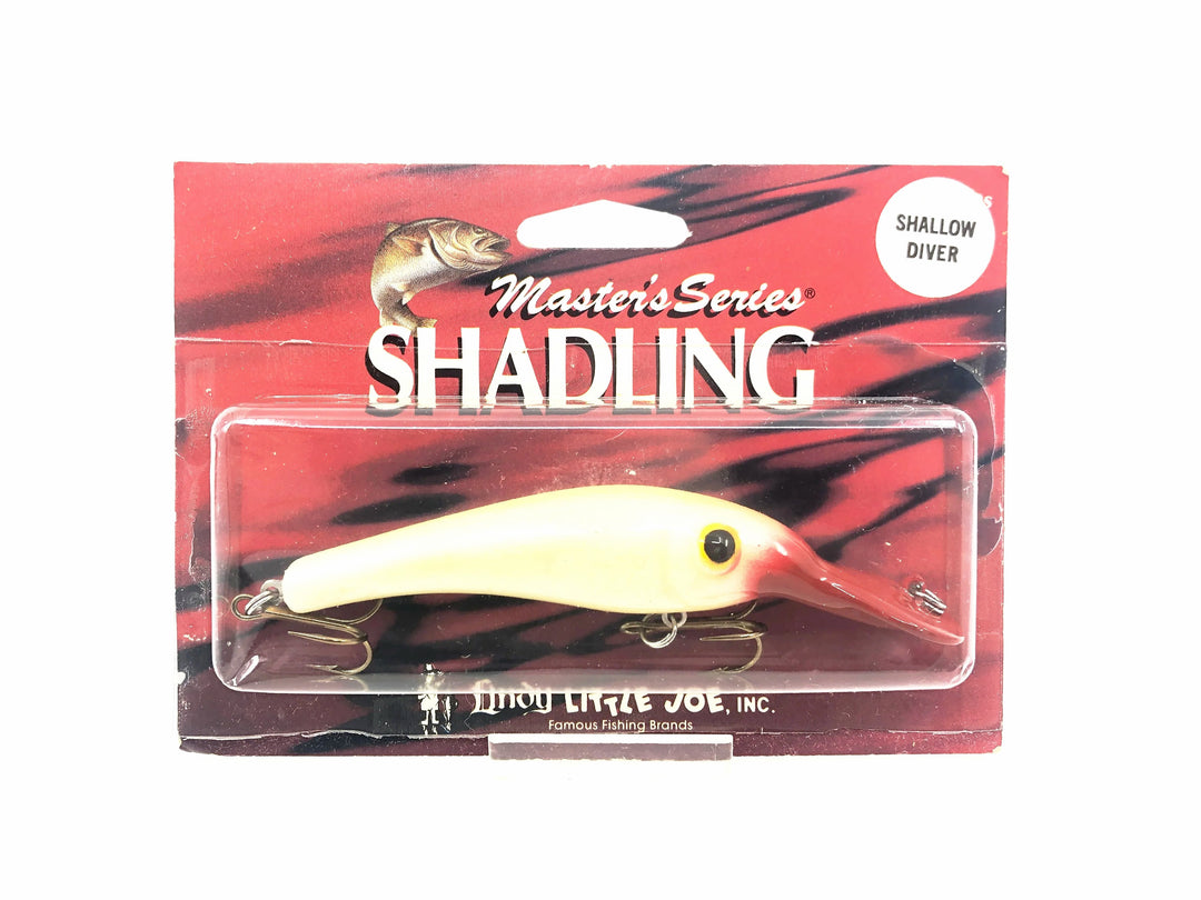 Lindy Little Joe Master's Series Shallow Diver Shadling #7, Red Head/White Color on Card