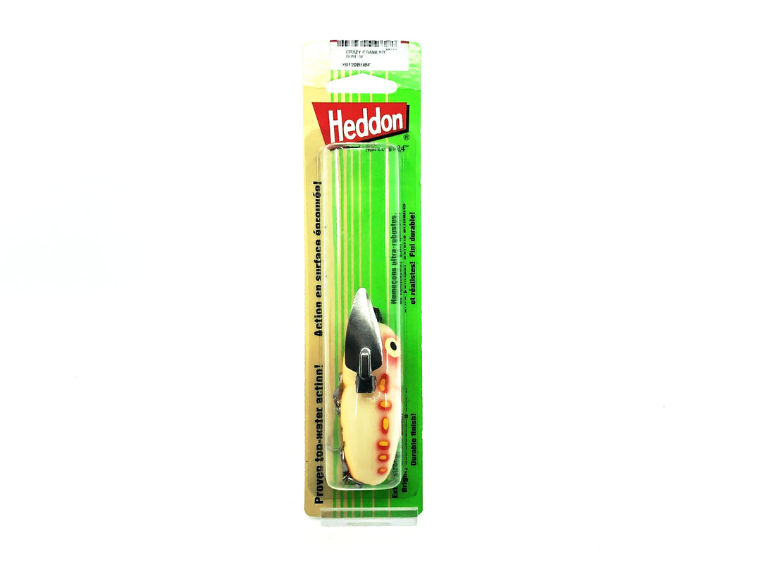 Heddon Crazy Crawler, BNBF Bone Bullfrog Color on Card