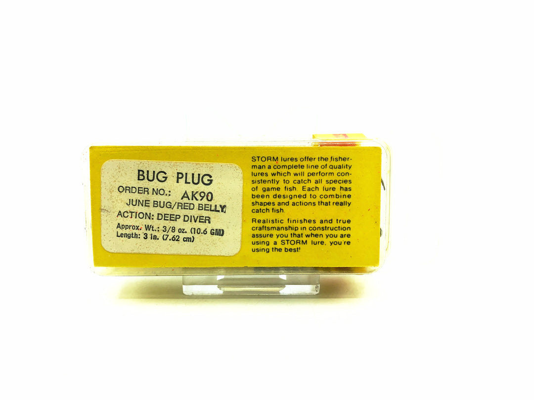 Storm Bug Plug AK90, June Bug/Red Belly Color w/Box
