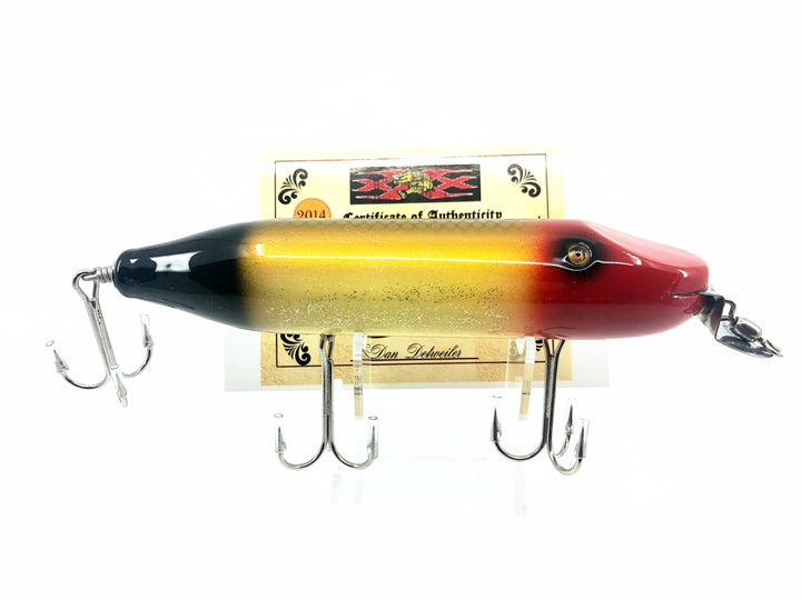 Musky Dan (XXX Lures) Husky Pikie, Red Head/White Flitter/Black Color