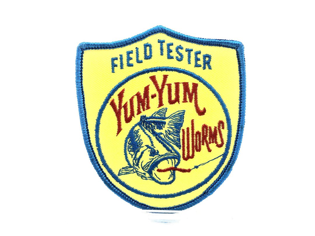 Yum-Yum Worms Vintage Field Tester Fishing Patch