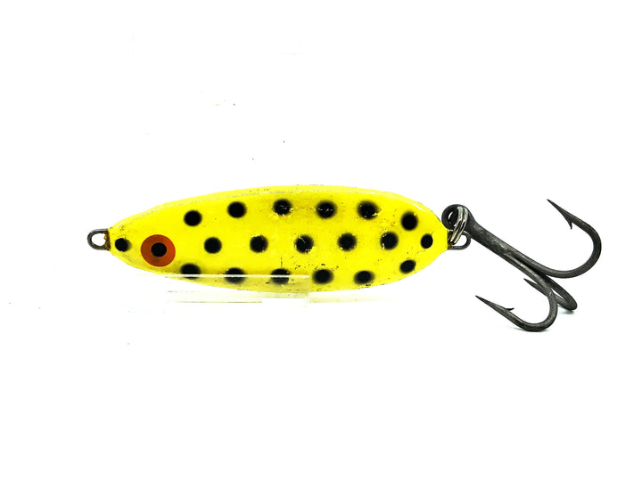 Bomber Slab Spoon 9000, #39 Yellow/Black Dots Color