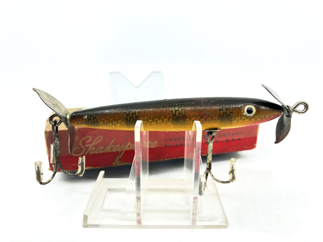 Shakespeare Slim Jim Vintage Wooden, YP Yellow Perch Color with Box