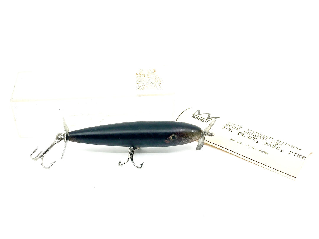 Walker Injured Minnow #375, Black/Gold/Red Color w/Box