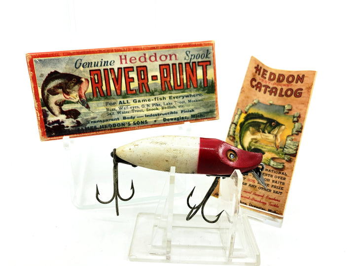 Heddon River Runt Spook Floater 9110-RH, Red Head Color with Box/Catalogue