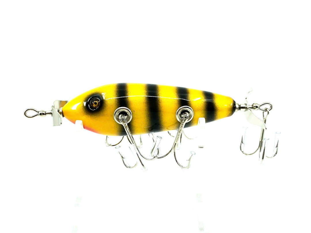 Musky Dan (XXX Lures) 5 Hook Minnow, Tiger Stripe Color