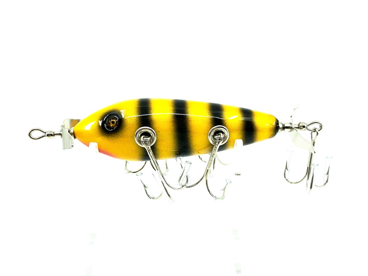 Musky Dan (XXX Lures) 5 Hook Minnow, Tiger Stripe Color