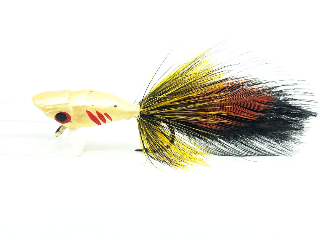 Peck's Parker Feather Minnow, Yellow/Black/Red Bucktail Color